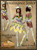 *Goddess* Renaissance Jester Mardi Gras Light for Women