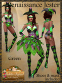 *Goddess* Renaissance Jester Greens for Women