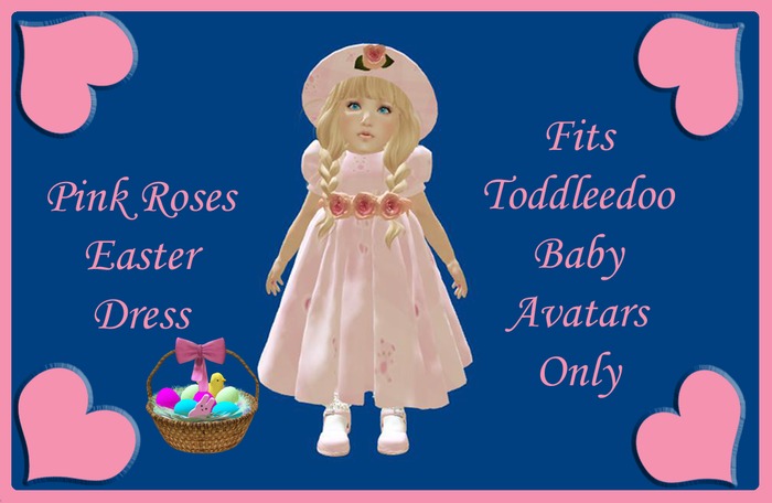 AP Designs Pink Roses Easter Dress For Toddleedoo Baby