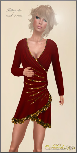 ** Orchidea** FALLING STAR red gold