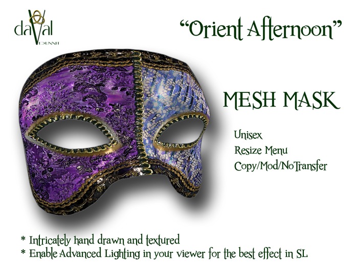 daVal Masks - Orient Afternoon