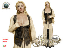 !! FANTAVATAR & MOONSTRUCK !! Syrune Black Medieval Mesh Gown