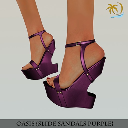 OASIS {Slide Sandals PURPLE}