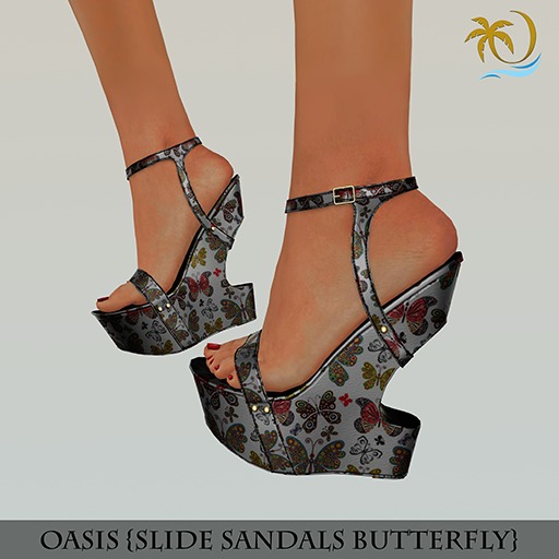 OASIS {Slide Sandals BUTTERFLY}