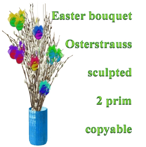 * GuTi easter bouquet Osterstrauss 2 prim blue