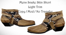 Mens Snake Skin Short Light Trim