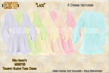 [SEW] FP Tex MI86755 Trumpet Sleeve Tunic Dress Lace