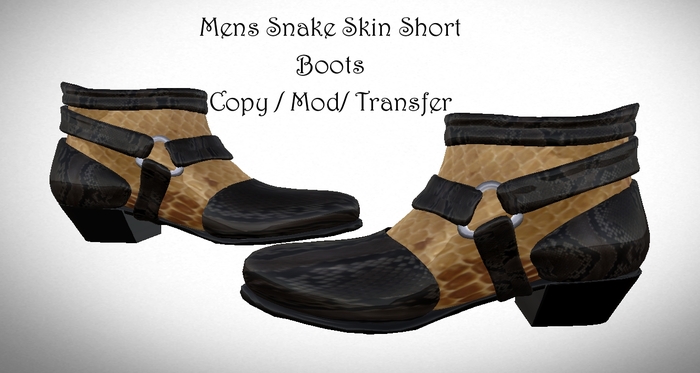 Mens Snake Skin Short Dark trim