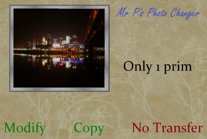 "Mr P's 1 prim Photo Changer - white" c