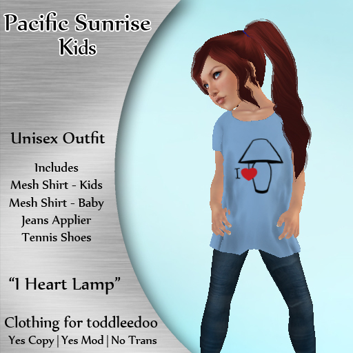 (PS Kids ) I Heart Lamp - Toddleedoo