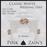Classic White Wedding Tent - Pink2