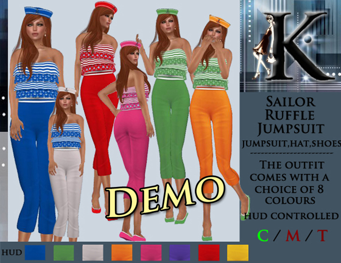 Keresma - Sailor Ruffle Jumpsuit DEMO