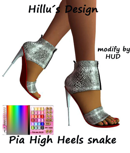 Pia High Heels snake leather