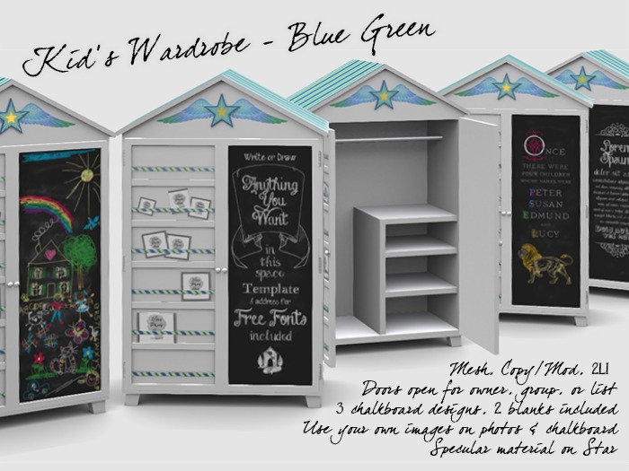 R(S)W Kid's Wardrobe - Blue and Green