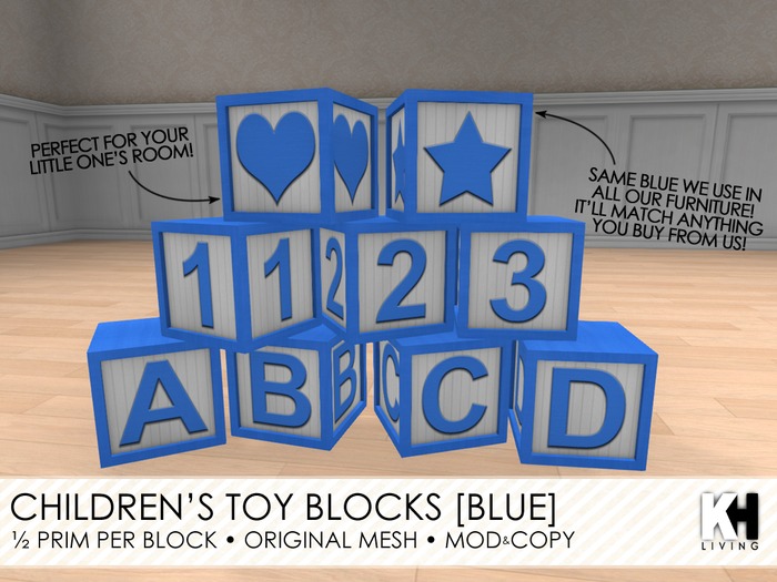 Children's Toy Blocks [Blue]