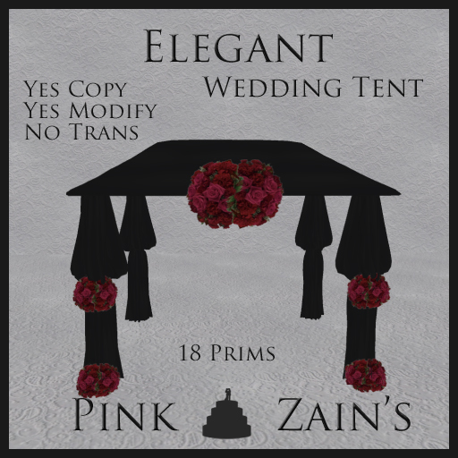 Elegant Wedding Tent - Goth/Red