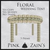 Floral Wedding Tent - White