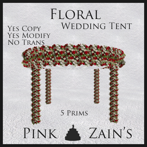 Floral Wedding Tent - Red