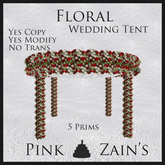 Floral Wedding Tent - Red