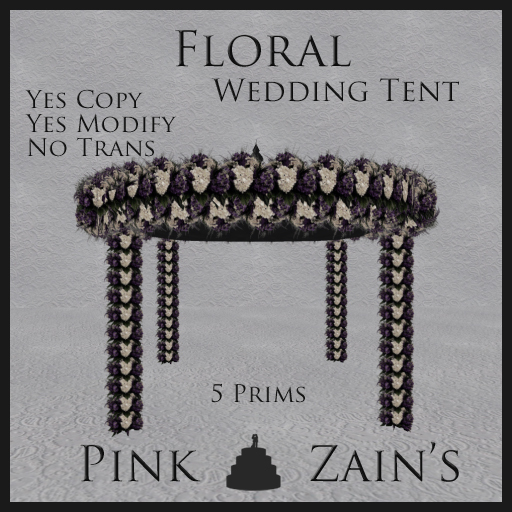 Floral Wedding Tent - Goth/Purple