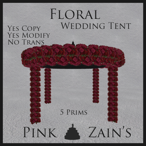 Floral Wedding Tent - Goth/Red