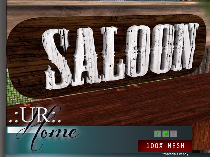 .:UR:. Home - Saloon Set - Sign (Cherry)