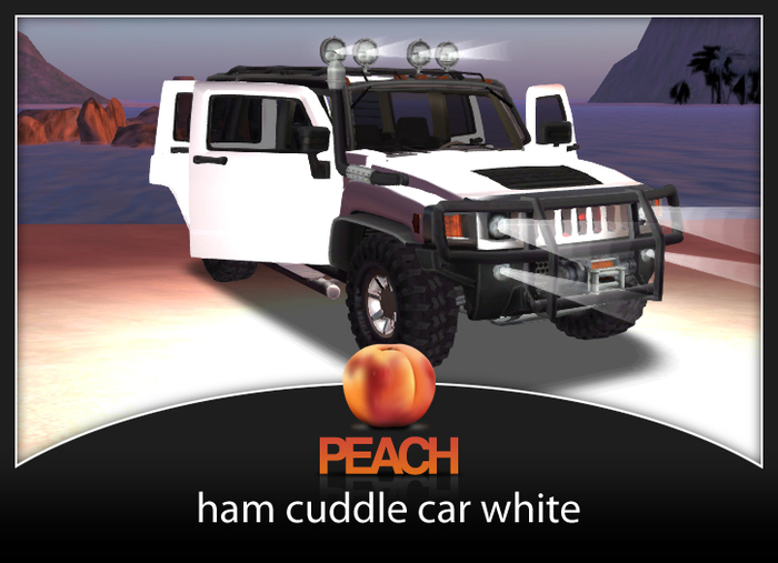 PEACH - ham cuddle car white MP