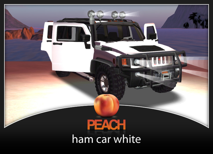 PEACH - ham car white 
