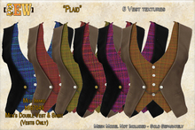[SEW] FP Tex MI87049 Men's Double Vest with Shirt (Vests Only) Plaid