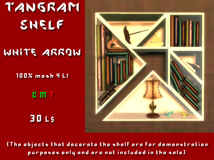 Tangram shelf - Arrow - white