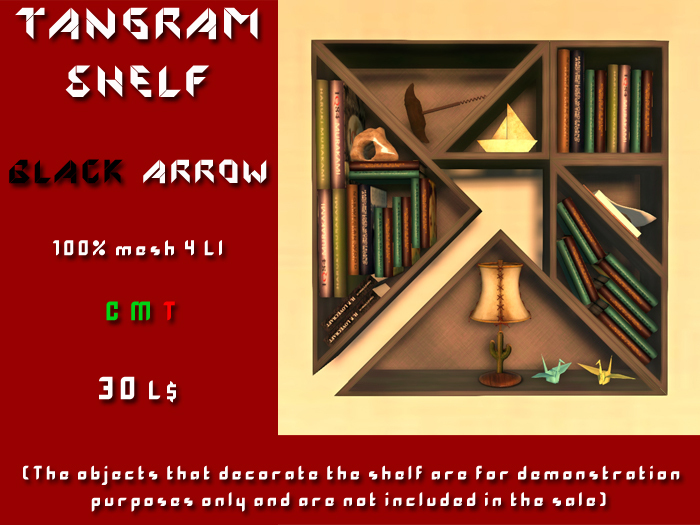 Tangram shelf - Arrow - black