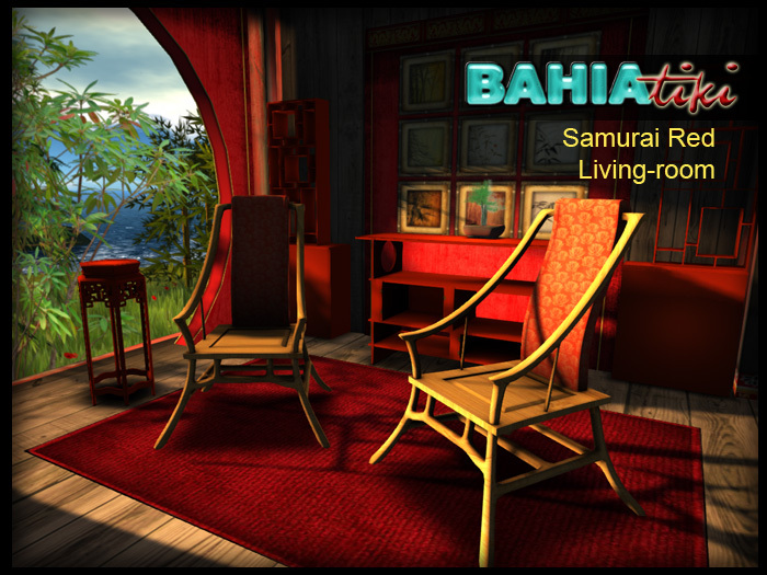 Bahia Tiki- Samurai Red Living-room