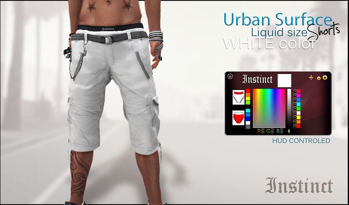 Instinct -Urban Surface Shorts  - WHITE  -Liquid Mesh