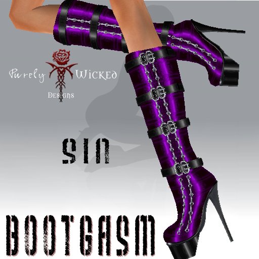 Bootgasm Sin Boots Purple