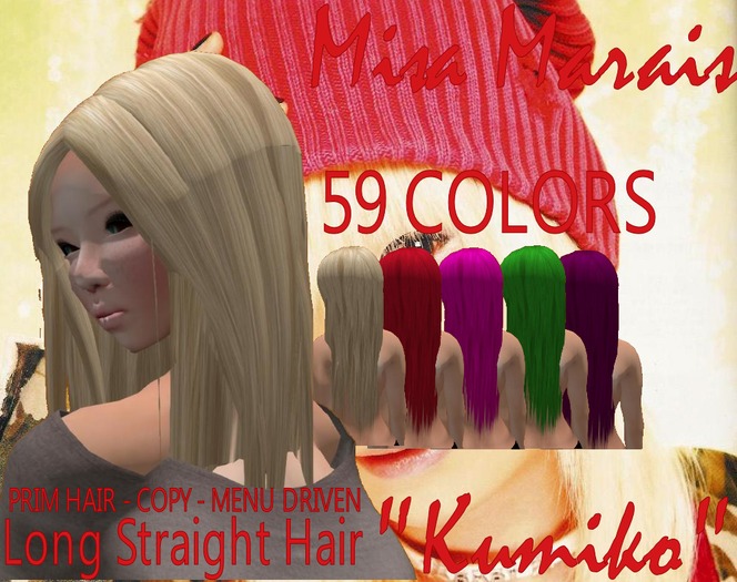 KUMIKO - Long Hair Straight 59 Colors