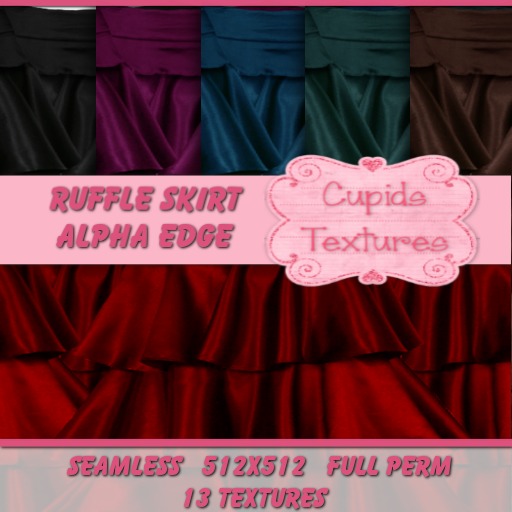 *Cupids Textures * 13 RUFFLED SKIRT ALPHA