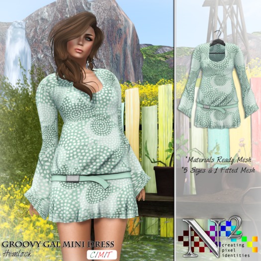 ::N2:: Groovy Gal Mini Dress Hemlock