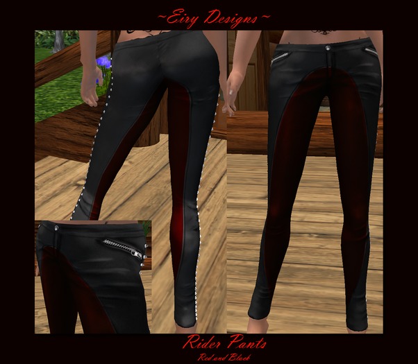 ~ED~ Rider Pants (Red and Black)