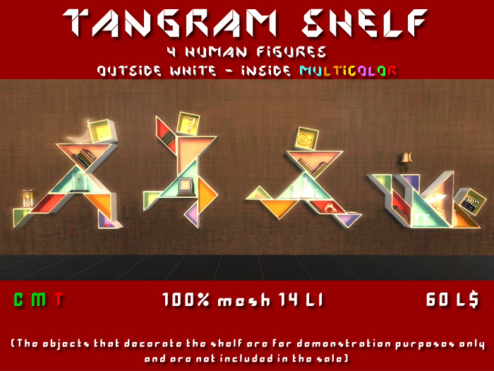 Tangram shelf 4 Human white/color