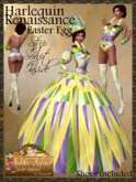*Goddess* Harlequin Renaissance in Easter Egg Tones