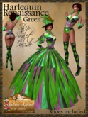 *Goddess* Harlequin Renaissance in Greens