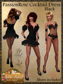 *Goddess* PassionRose Cocktail Dress Black