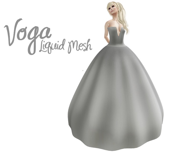 VOGA Custom Mesh - Rigged Dress v1 Full Perm (Liquid Mesh)