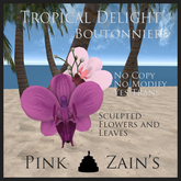 Tropical Delight - Boutonniere - Pink/Red