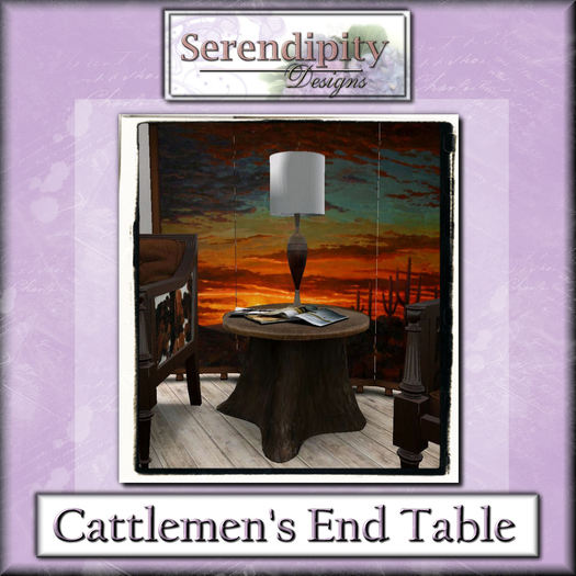 Serendipity Designs - Cattlemen's End Table