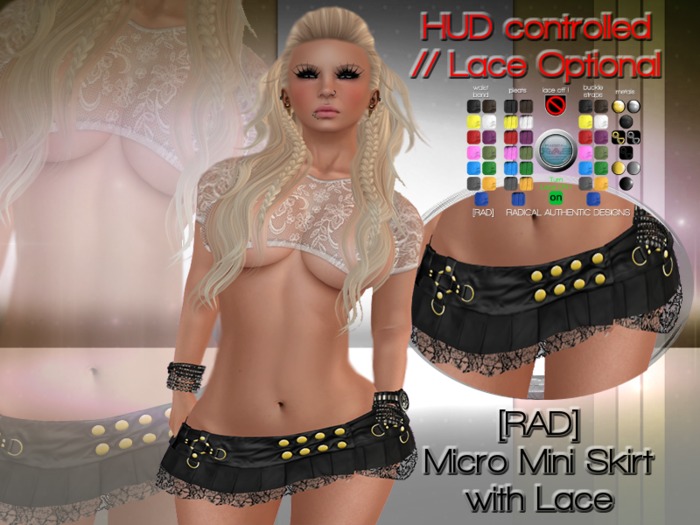 [RAD] Micro Mini Skirt & HUD // Lace Optional