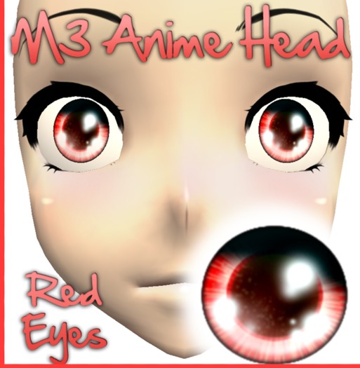 M3 Anime Head - Red Eyes Pack