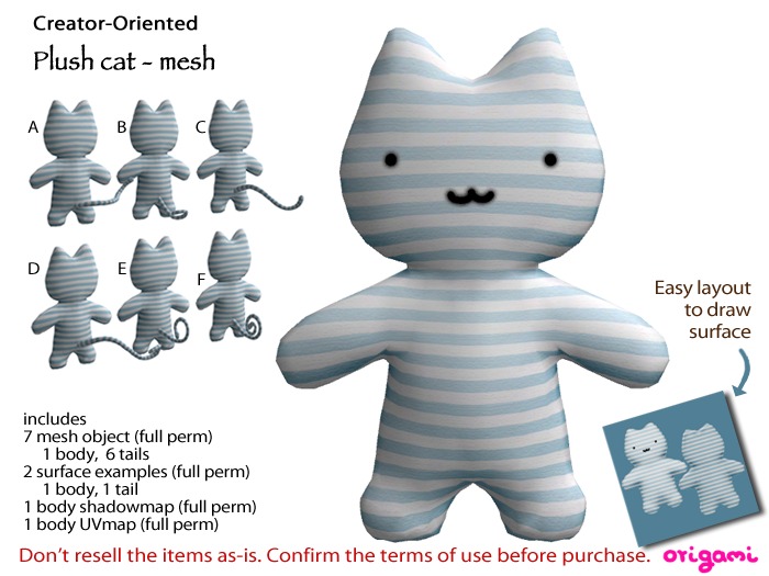 origami~* Plush Cat - Mesh