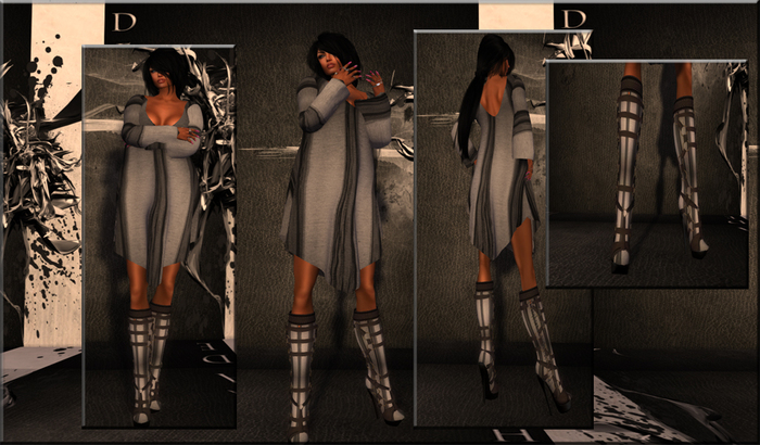 ~*DS*~ OutFit TriaDeep / Stripes / Grey / MESH