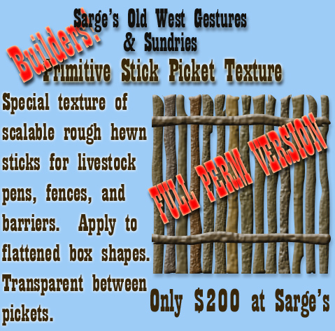 Sarge's Stick Picket Texture - Full Perm Box